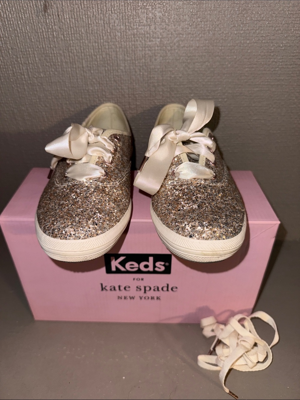 Keds for Kate Spade New York Gold Glitter Sneakers. - size 5.5 women’s